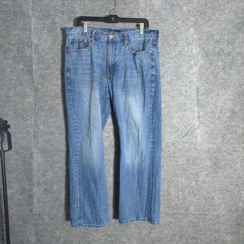 Gap Relaxed Jeans Mens 34x30 Blue Medium Wash Cotton Denim 15815 Straight Fit